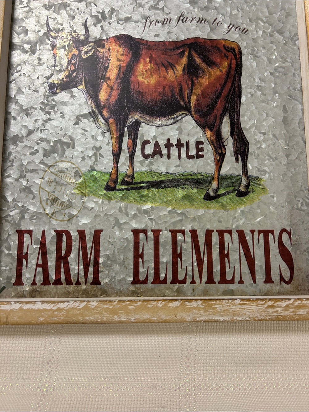 Farm Elements Rustic Cattle Wall Art - 16”x12” image 2